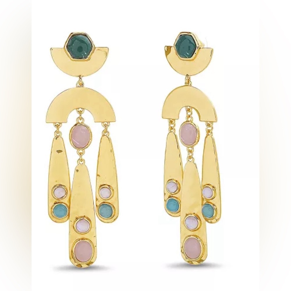 Like new Women's Geo Tiered Drop Earrings.
